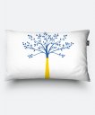 Подушка прямокутна Синьо-жовте дерево