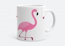 Чашка Тропики паттерн с фламинго