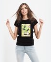 Жіноча футболка листья и квадраты