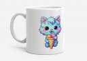 Чашка Котик та морозиво