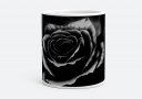 Чашка Готична чорно-срібляста троянда