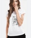 Жіноча футболка кот в цветах