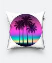 Подушка квадратна Пальмовий пляж - М'які відтінки