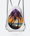 Рюкзак Пальмовий пляж - Ніжний світанок