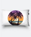 Подушка прямокутна Пальмовий пляж - Ніжний світанок