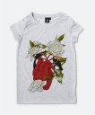 Жіноча футболка Сердце, птахи, квіти