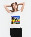 Жіноча футболка Пальмово-пляжна пристрасть (вектор)