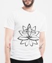 Чоловіча футболка he Lotus holding a lotus (Yoga Meditation & Zen Contemplation)