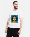 Чоловіча футболка Киця в окулярах з тризубом