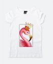 Жіноча футболка Акварельний фламінго | Watercolor flamingo