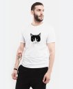 Чоловіча футболка black and white cat