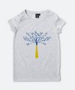 Жіноча футболка Синьо-жовте дерево