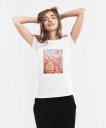 Жіноча футболка Пухнастик і квіткове місто