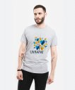 Чоловіча футболка Ukraina. Дерево Жовто Блакитне Серце