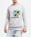 Чоловічий світшот Ukraina. Дерево Жовто Блакитне Серце