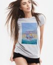 Жіноча футболка Пухнастики. На березі нашого з тобою моря
