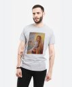 Чоловіча футболка Дівчина та лама