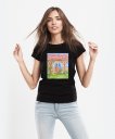 Жіноча футболка Пухнастики у квітковому саду