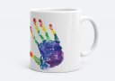 Чашка Rainbow hand print
