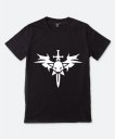 Чоловіча футболка Череп с крыльями и мечом