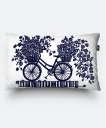 Подушка прямокутна Велосипед з квітами