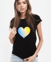 Жіноча футболка Серце жовто-блакитне