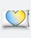 Подушка прямокутна Серце жовто-блакитне