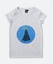 Жіноча футболка Christmas trees in the blue sky