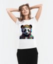 Жіноча футболка Панда в навушниках