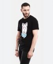 Чоловіча футболка кіт меломан у навушниках