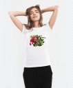 Жіноча футболка Йогиня в квітах