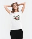 Жіноча футболка квіти та листя