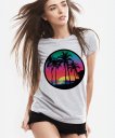 Жіноча футболка Пальмовий пляж - У тіні