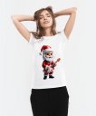 Жіноча футболка Веселий, милий Санта Клаус із гітарою