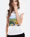 Жіноча футболка Бджілка та ромашки