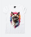 Жіноча футболка Сіамський кіт
