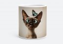 Чашка Орієнтальна Сіамська Кішка з Метеликом