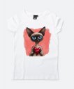 Жіноча футболка Орієнтальний Кіт з Серцем Love