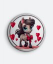 Значок Кінь Поні з Серцем Love Horse