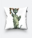 Подушка квадратна Кішка Орієнтальна  Statue Of Liberty