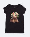 Жіноча футболка Черепаха з квітами