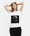 Жіноча футболка Готична темна Леді з трояндами