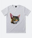 Чоловіча футболка Мордочка красивого смугастого кота