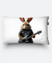 Подушка прямокутна Кролик грає метал