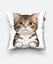 Подушка квадратна Миле кошеня з великими очима