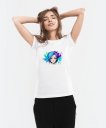 Жіноча футболка Абстрактне обличчя анімешної дівчини
