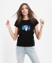 Жіноча футболка Абстрактне обличчя анімешної дівчини