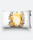Подушка прямокутна Свічка з квітами
