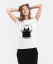 Жіноча футболка Чорний кіт - паляниця