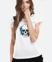 Жіноча футболка Череп з квітами